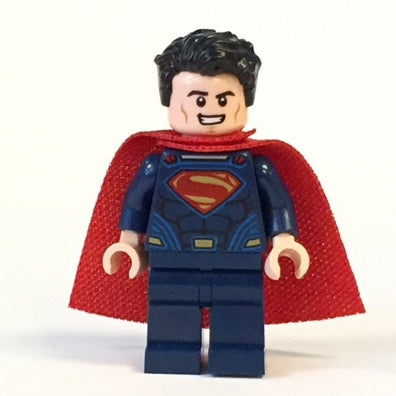 LEGO Minifigure-Superman - Dark Blue Suit, Tousled Hair-Super Heroes-SH219-Creative Brick Builders